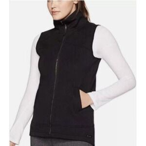 Betsey Johnson Performance Black Zip Up Vest XS